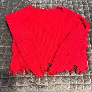 SHEIN Crop red sweater